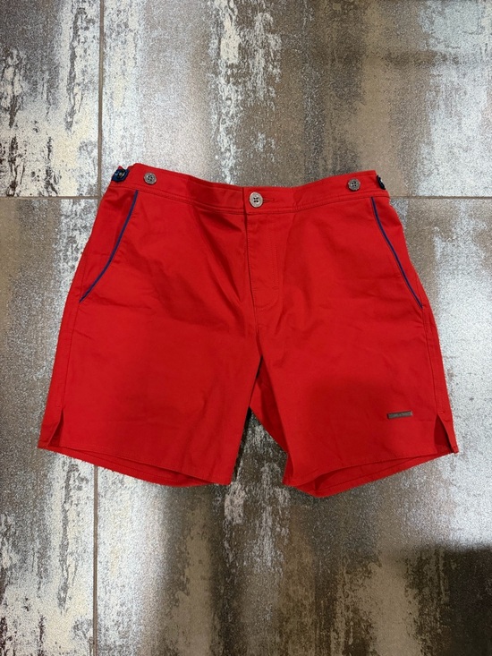 Parke & Ronen Other - Parke & Ronen Red Swim Trunks with Navy Accents